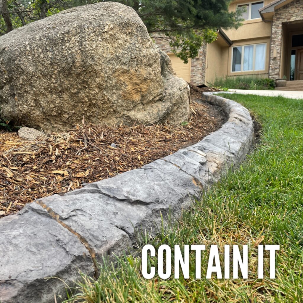 Concrete lawn curbing colorado springs